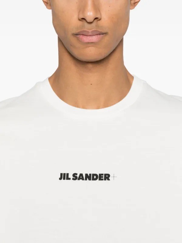 Jil Sander Beyaz Pamuklu Tişört