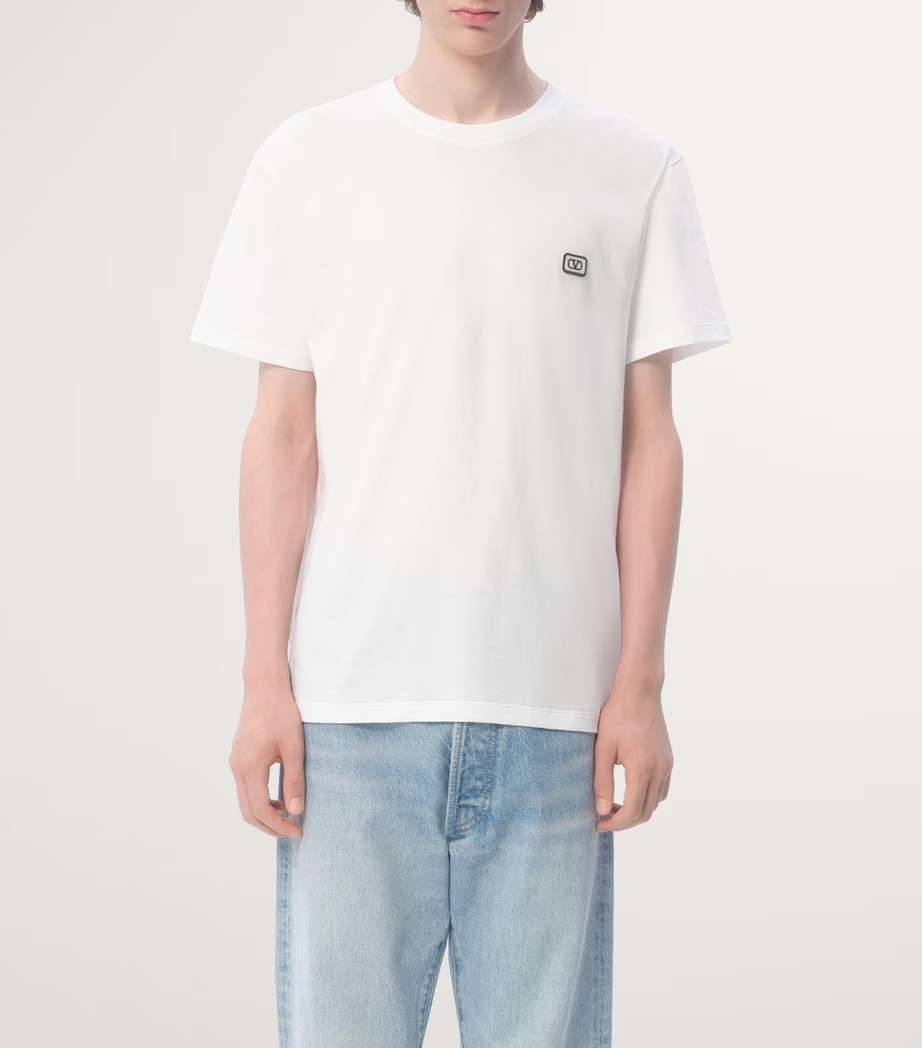 Valentino mini V logo Pamuklu Tişört