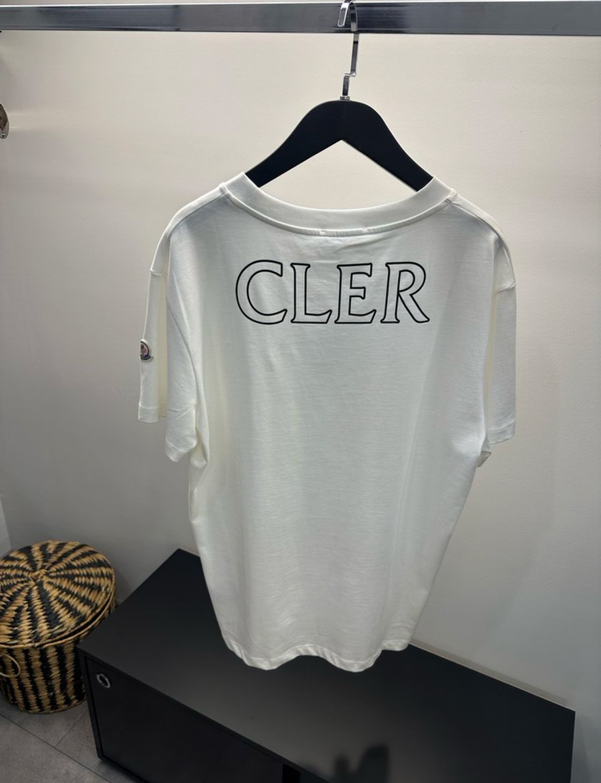 Moncler Beyaz Ön & Arka Baskı Tişört