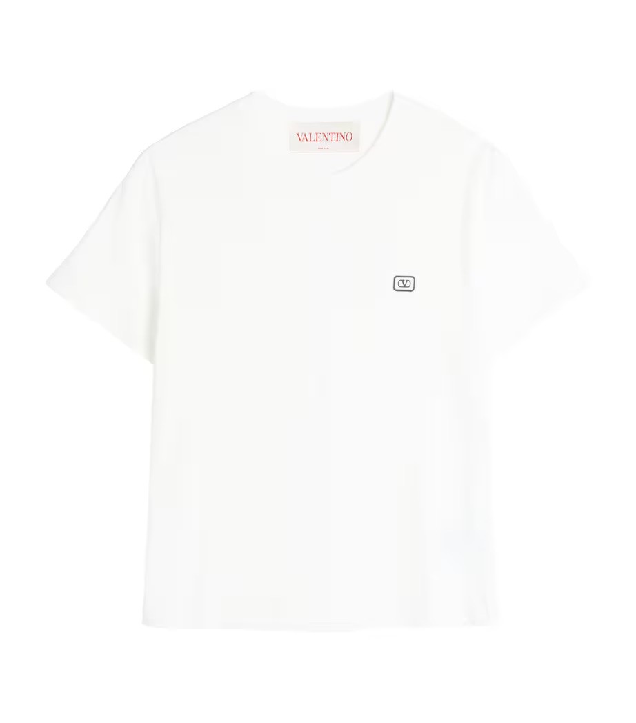 Valentino mini V logo Pamuklu Tişört