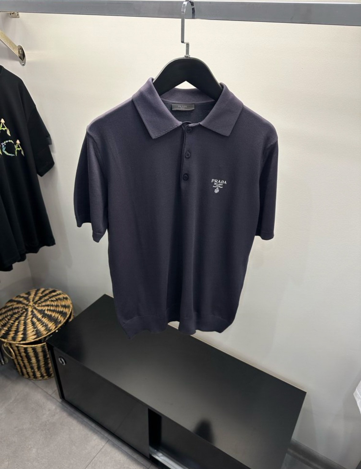 Prada Mor Düğmeli Polo Yala Triko
