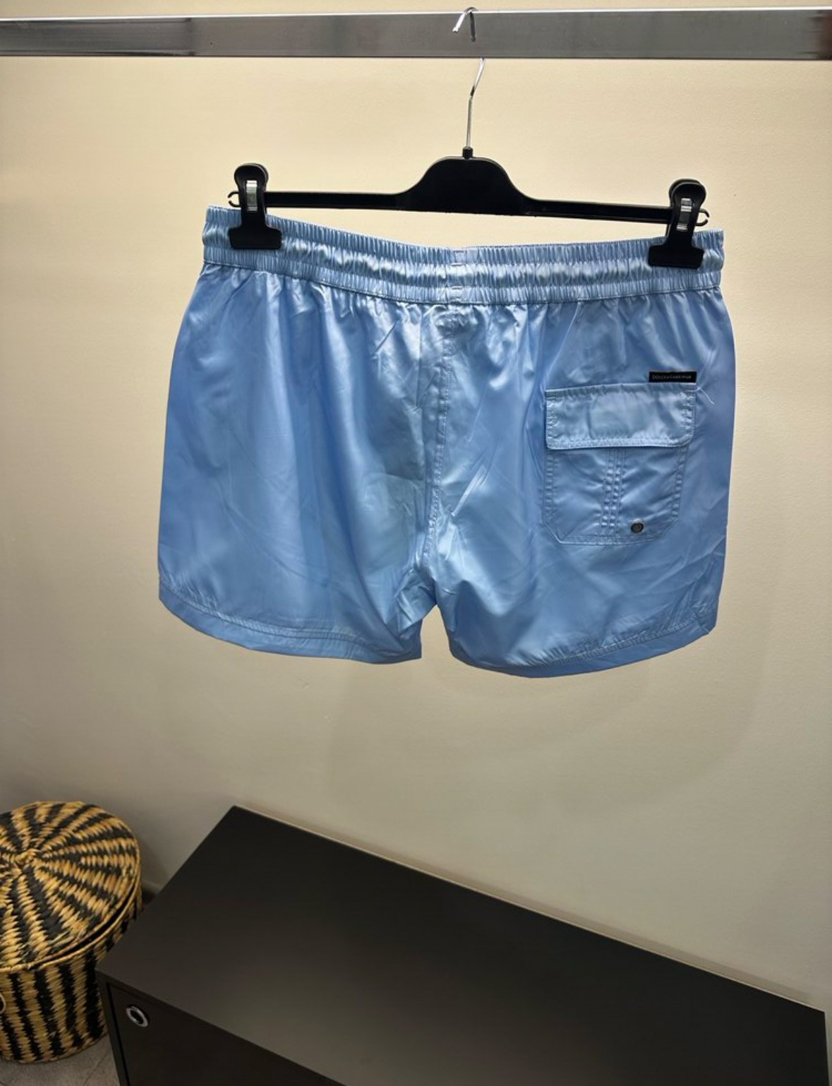 Dolce & Gabbana Mavi Sade Deniz Şortu