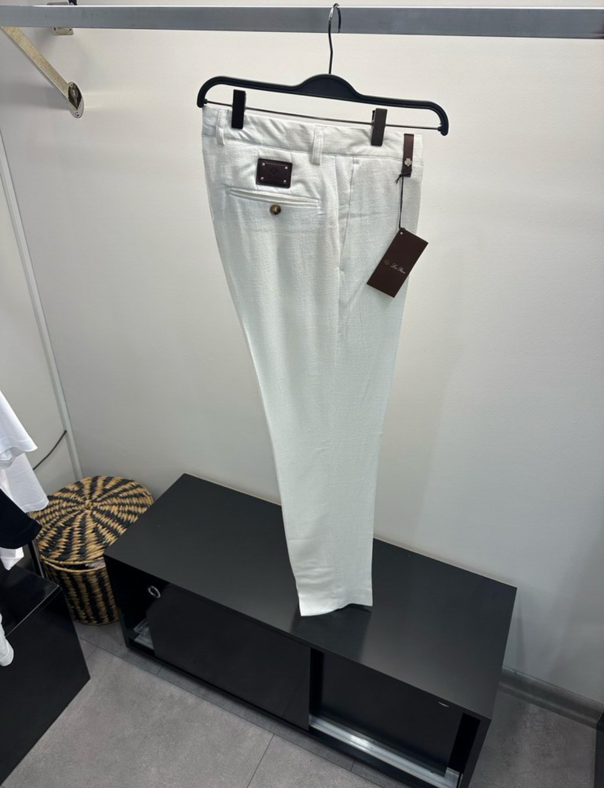 Loro Piana Keten Beyaz Pantolon