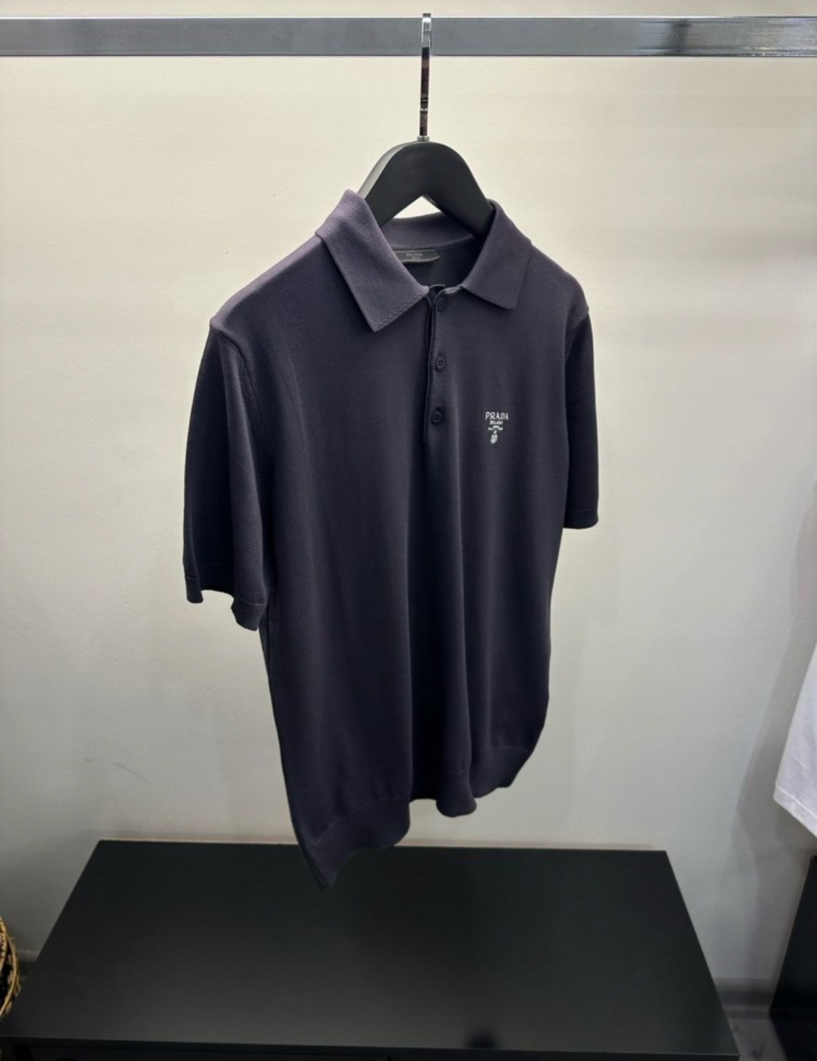 Prada Mor Düğmeli Polo Yala Triko