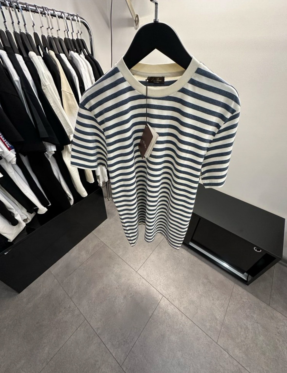 Loro Piana Çizgili Desen Tişört 