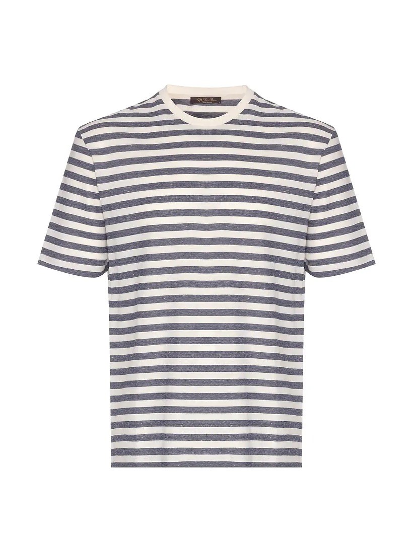 Loro Piana Çizgili Slim Tişört 