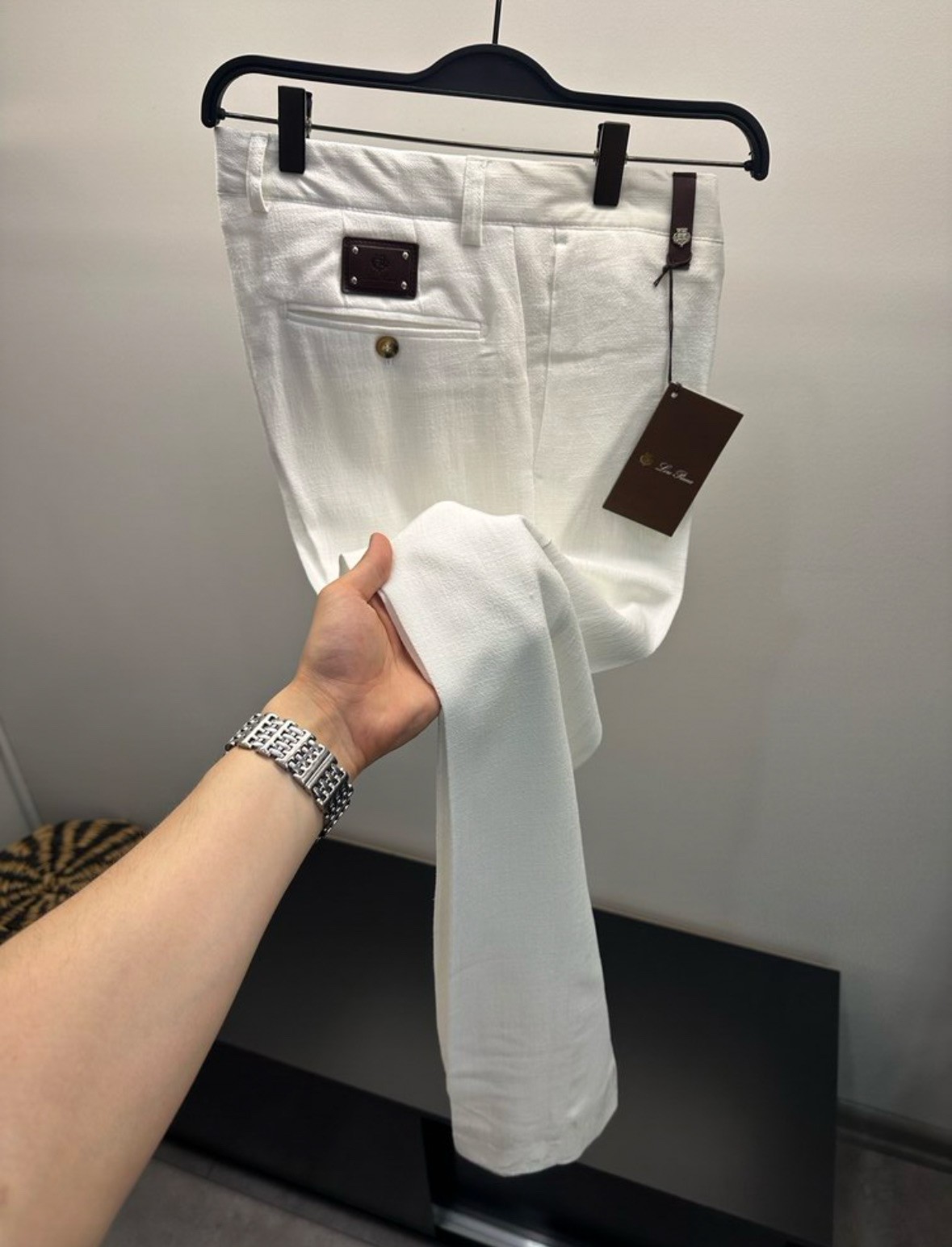 Loro Piana Keten Beyaz Pantolon