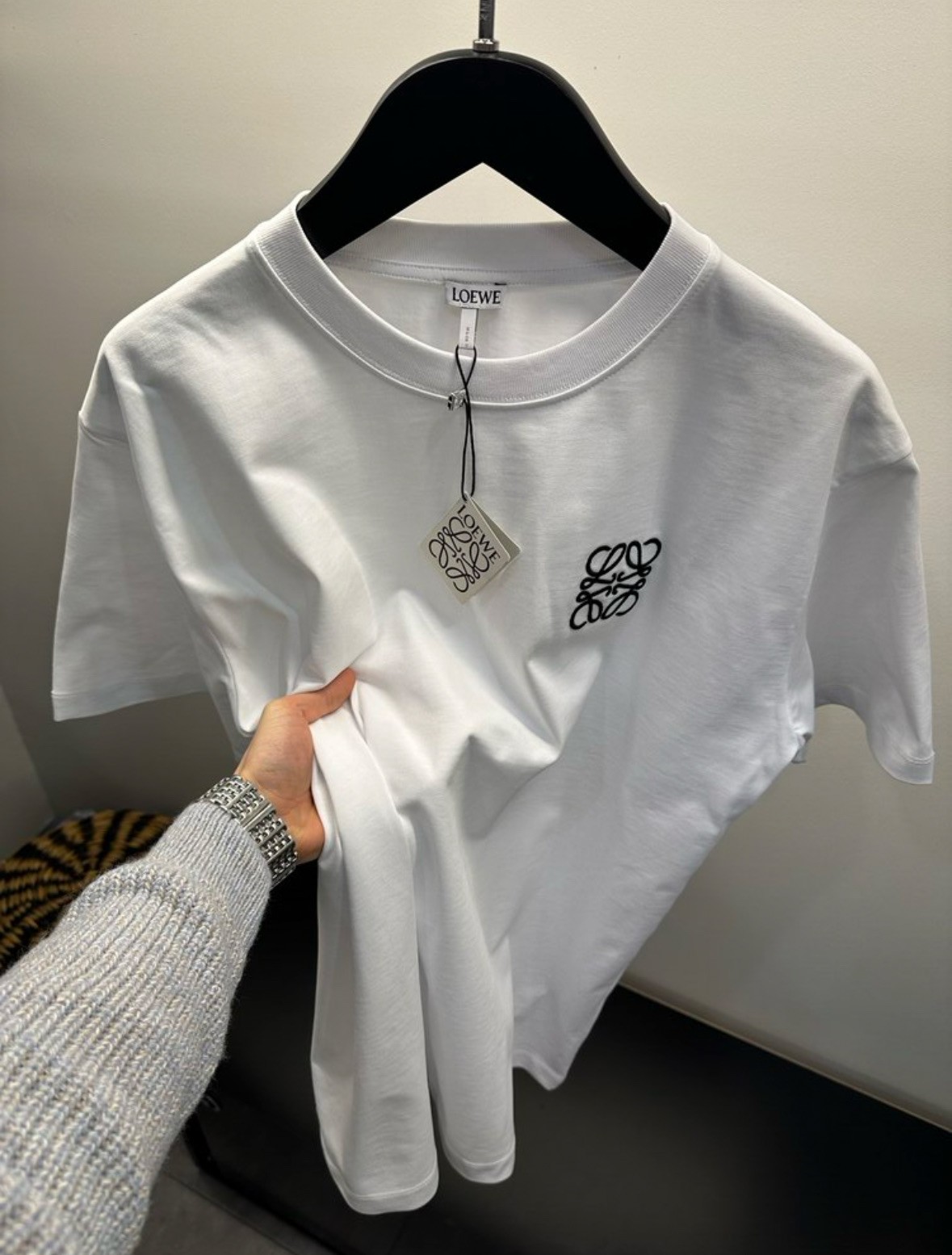 Loewe Beyaz Nakışlı Logo Tişört