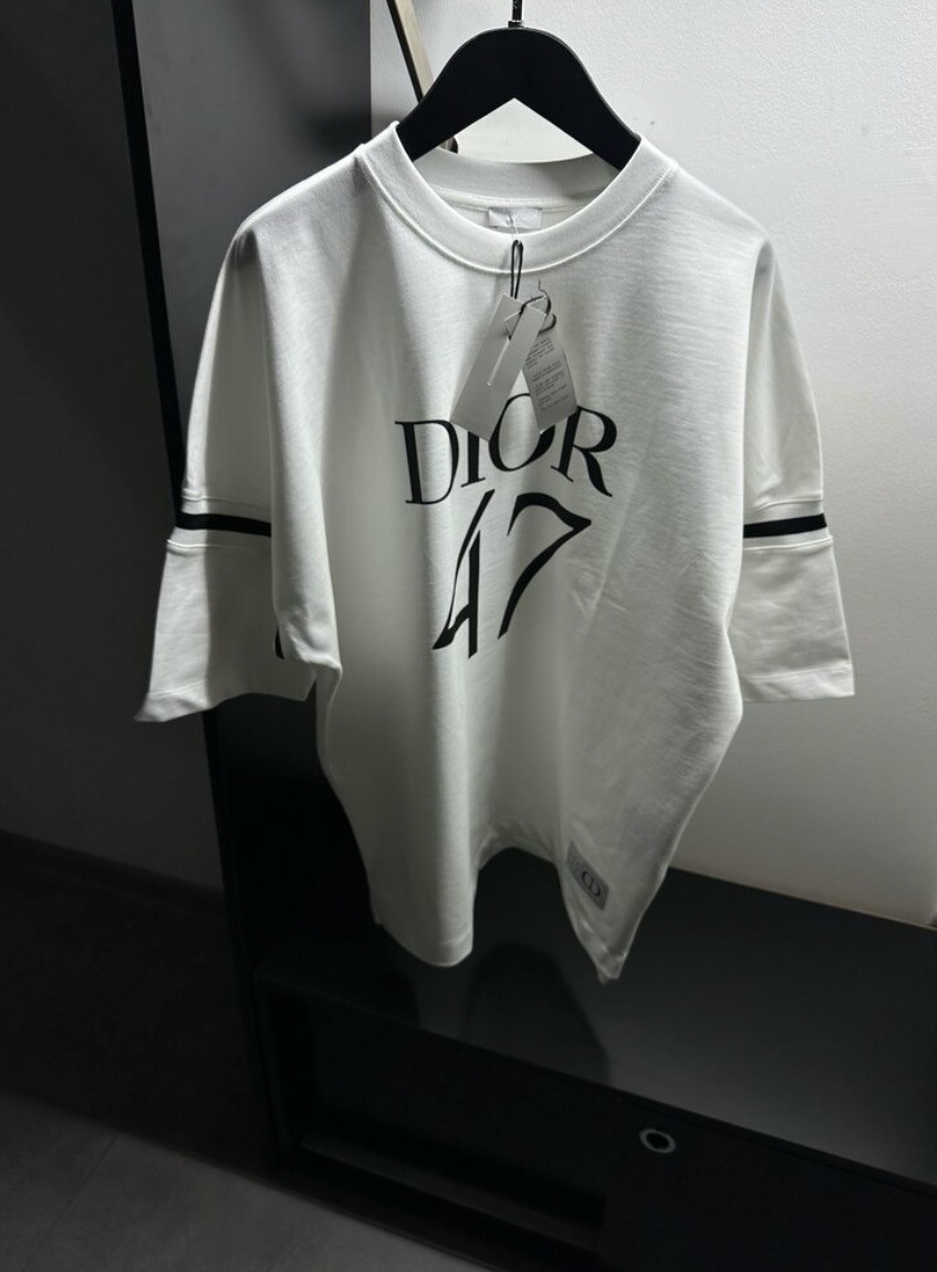 Christian Dior Ekstra Oversize 47 Beyaz Cotton Tişört 