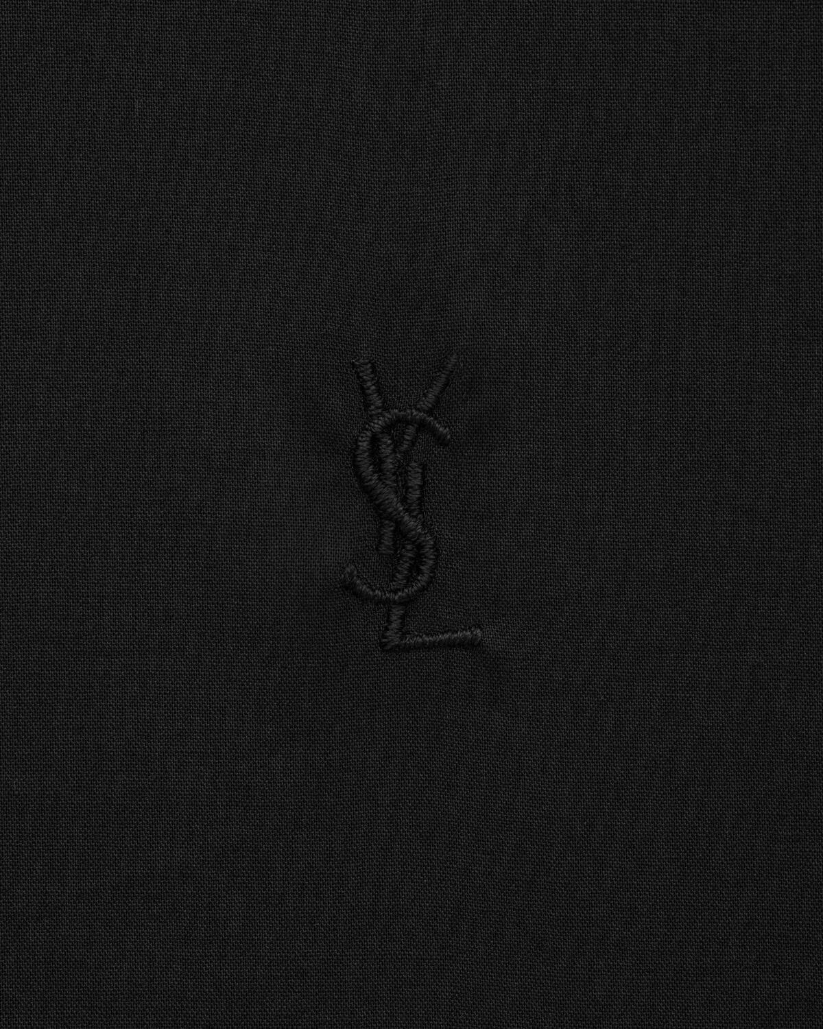 YSL Nakışlı Siyah Gömlek