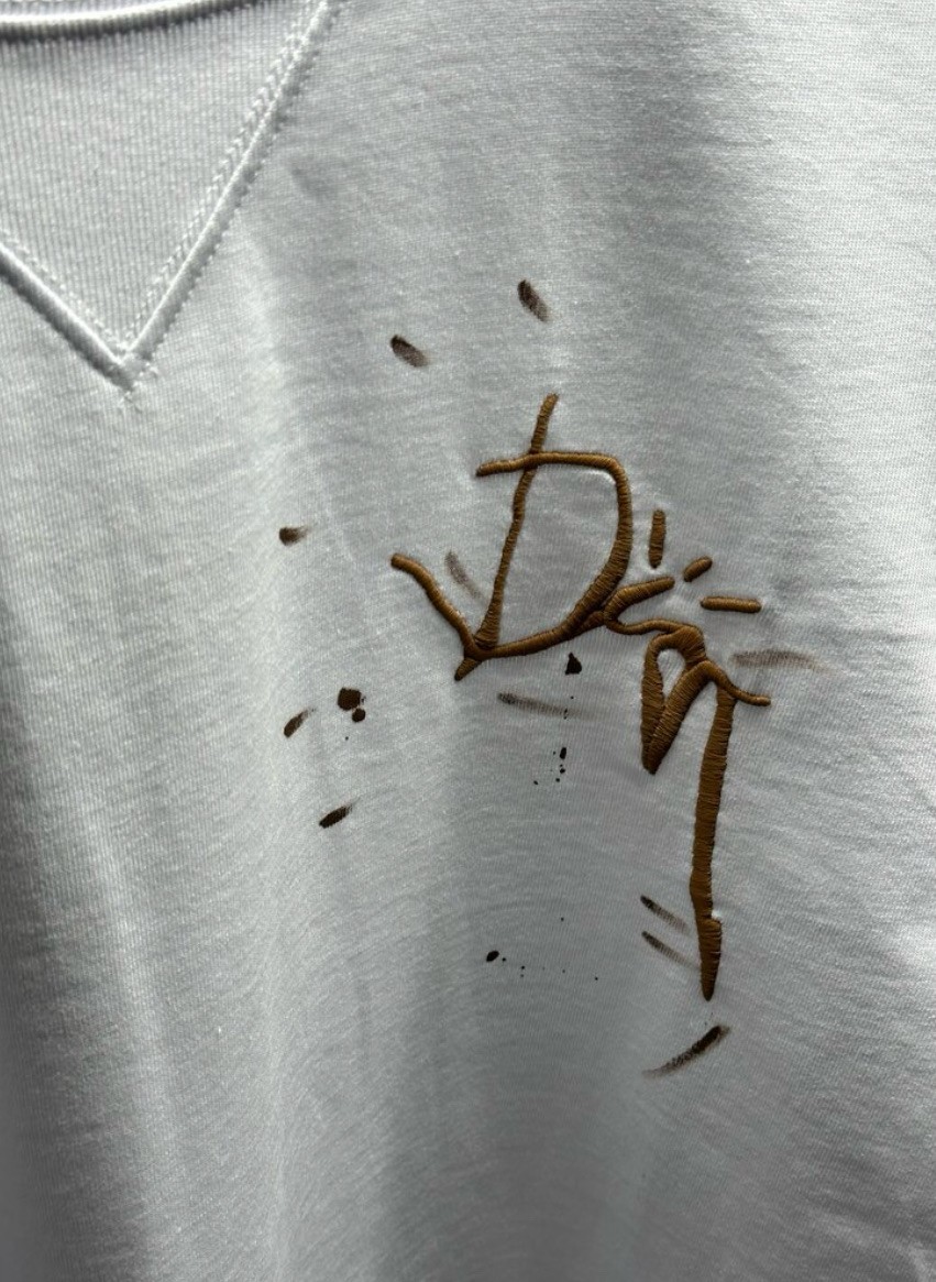 Dior X Cactus Jack Beyaz Lekeli Tişört