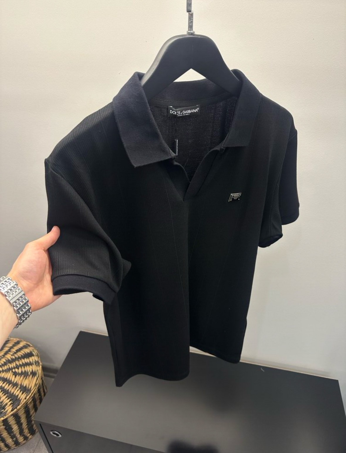 Dolce & Gabbana Triko Kumaş Polo Tişört