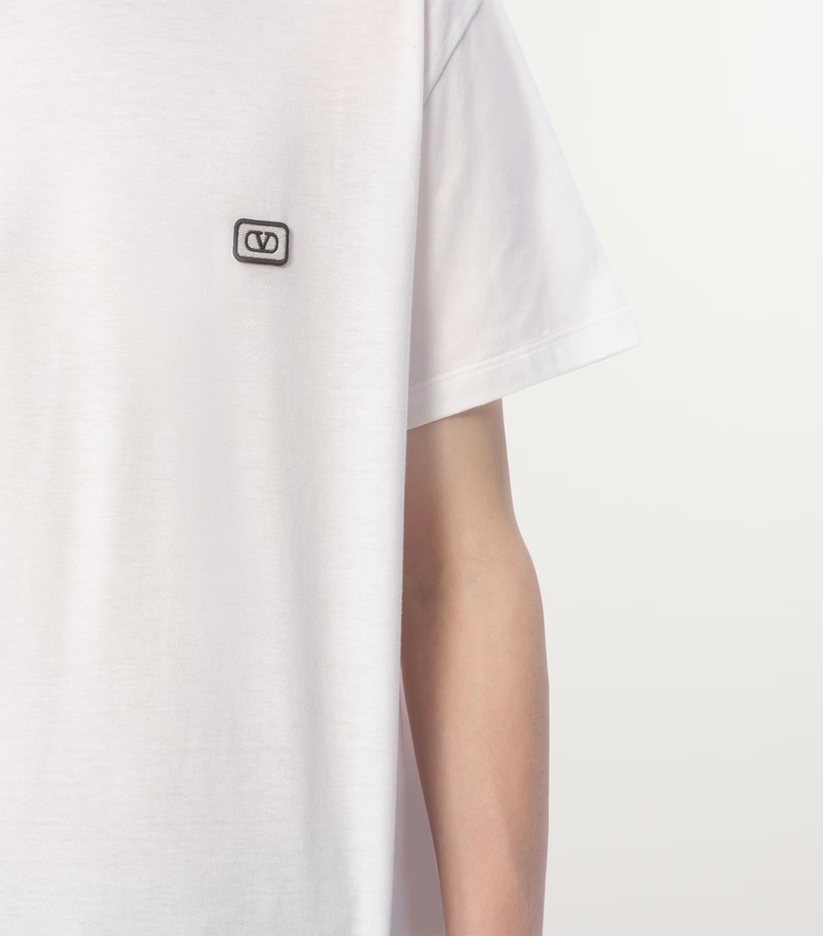 Valentino mini V logo Pamuklu Tişört