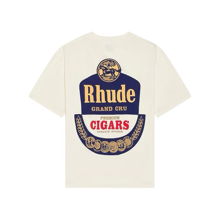 Rhude Sırt Baskılı Krem Tişört 