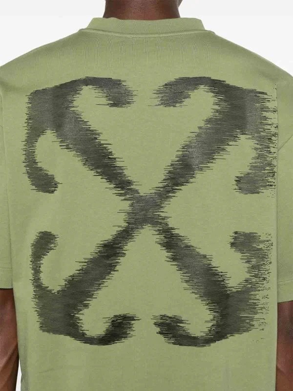 Off White Arrow Yeşil Oversize Tişört 