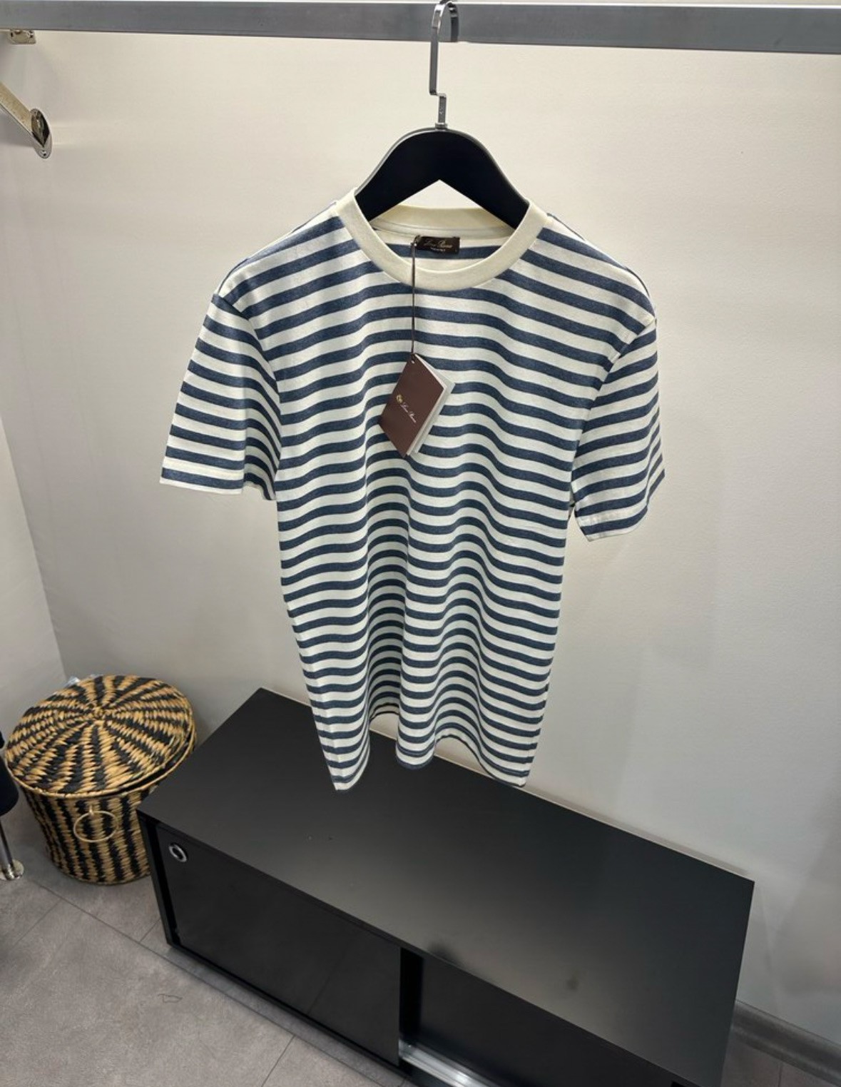 Loro Piana Çizgili Desen Tişört 