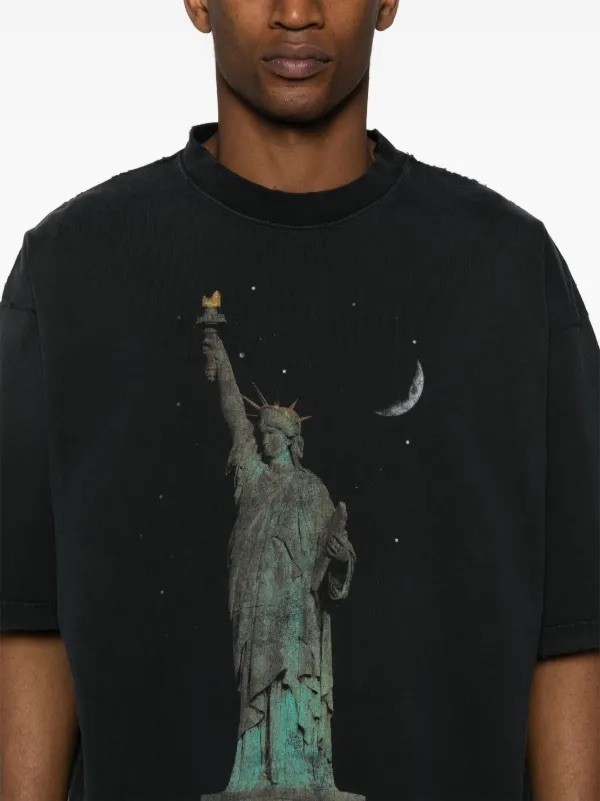 Balenciaga Paris Liberty Baskılı Tişört