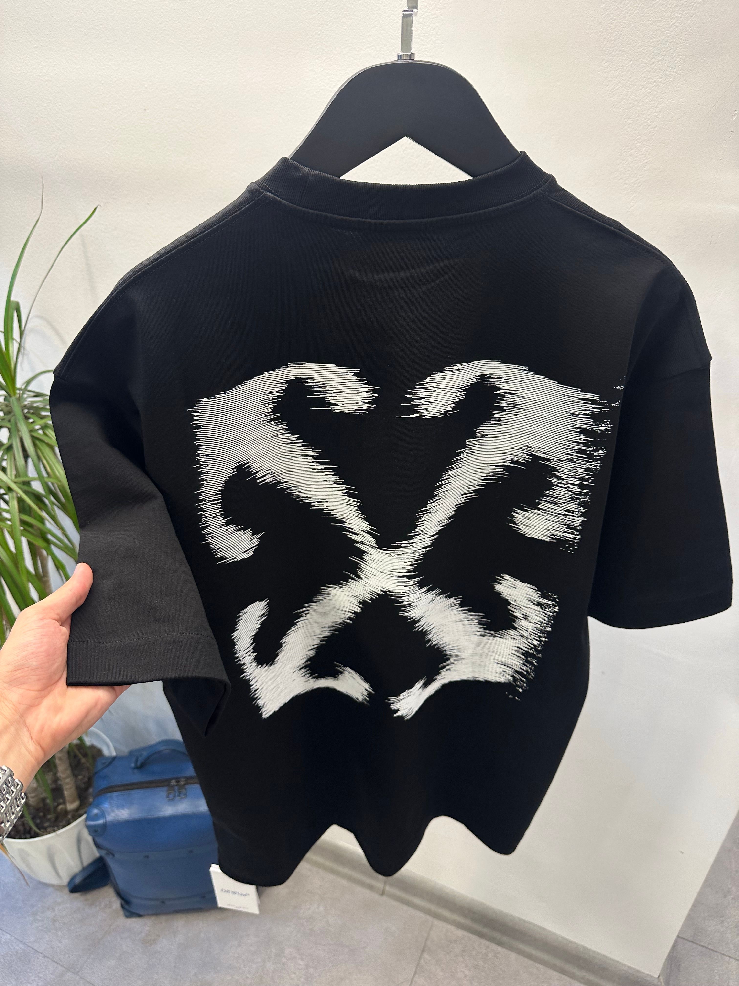 Off White Arrow Siyah Logo Tişört 