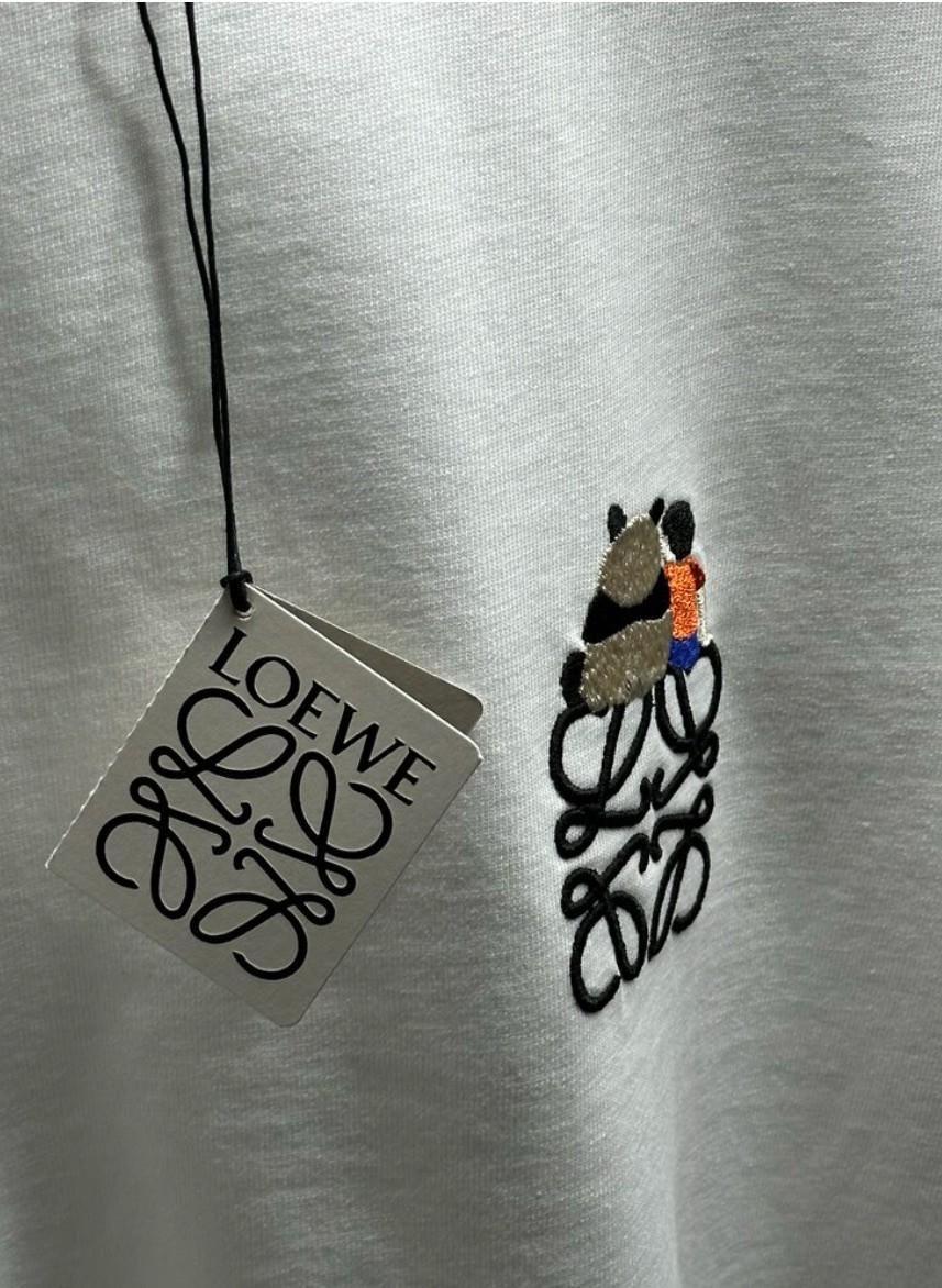 Loewe Beyaz Logo Nakışlı Tişört