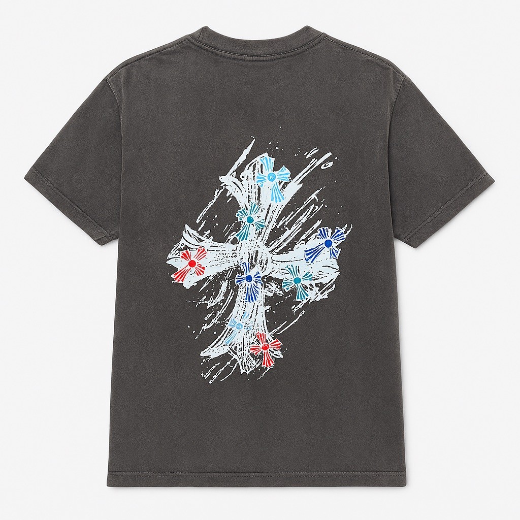 Chrome Hearts Yıkamalı Tişört 
