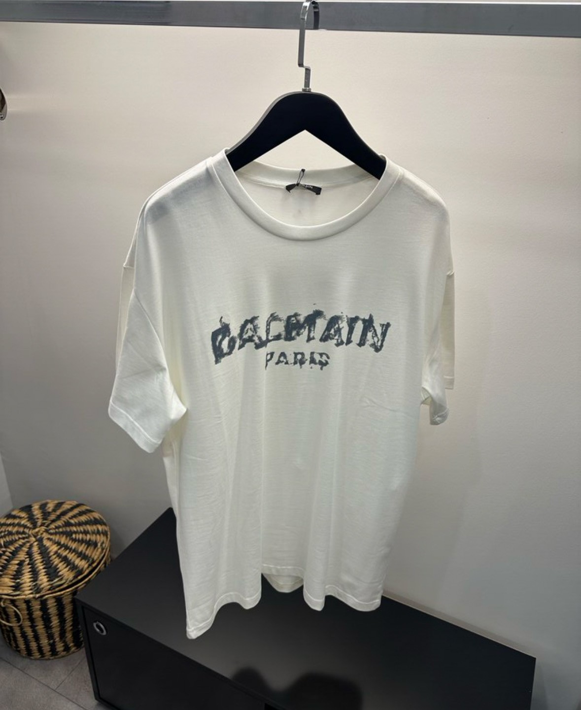 Balmain Paris Beyaz Baskılı Tişört
