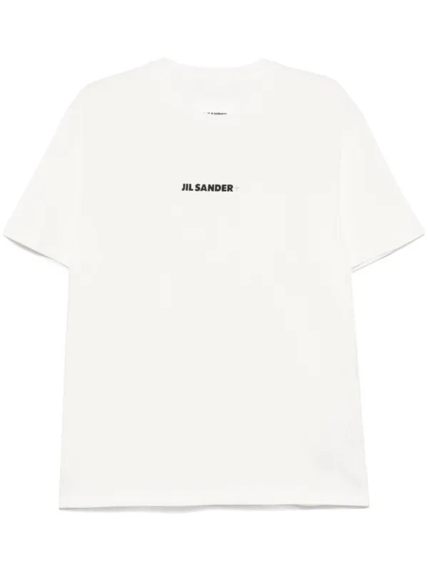 Jil Sander Beyaz Pamuklu Tişört