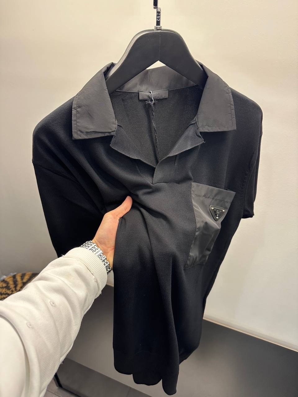 Prada Polo Yaka Triko Kumaş Tişört