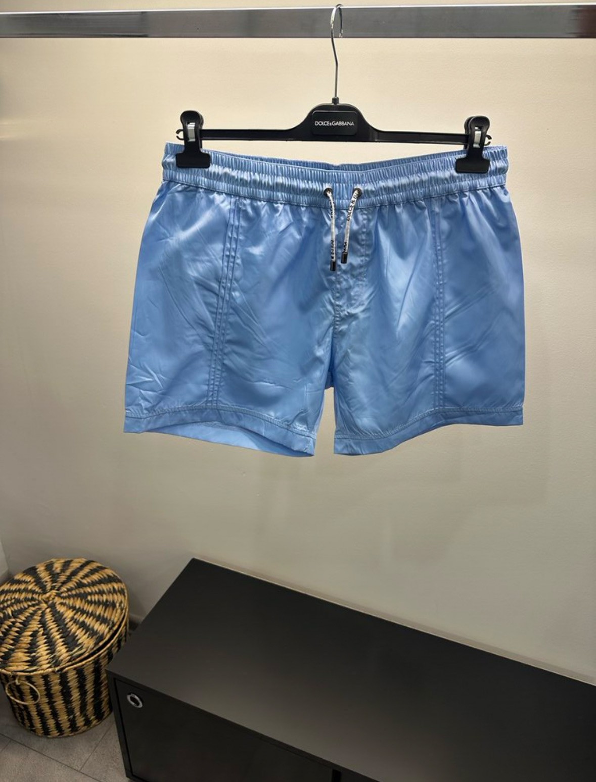 Dolce & Gabbana Mavi Sade Deniz Şortu