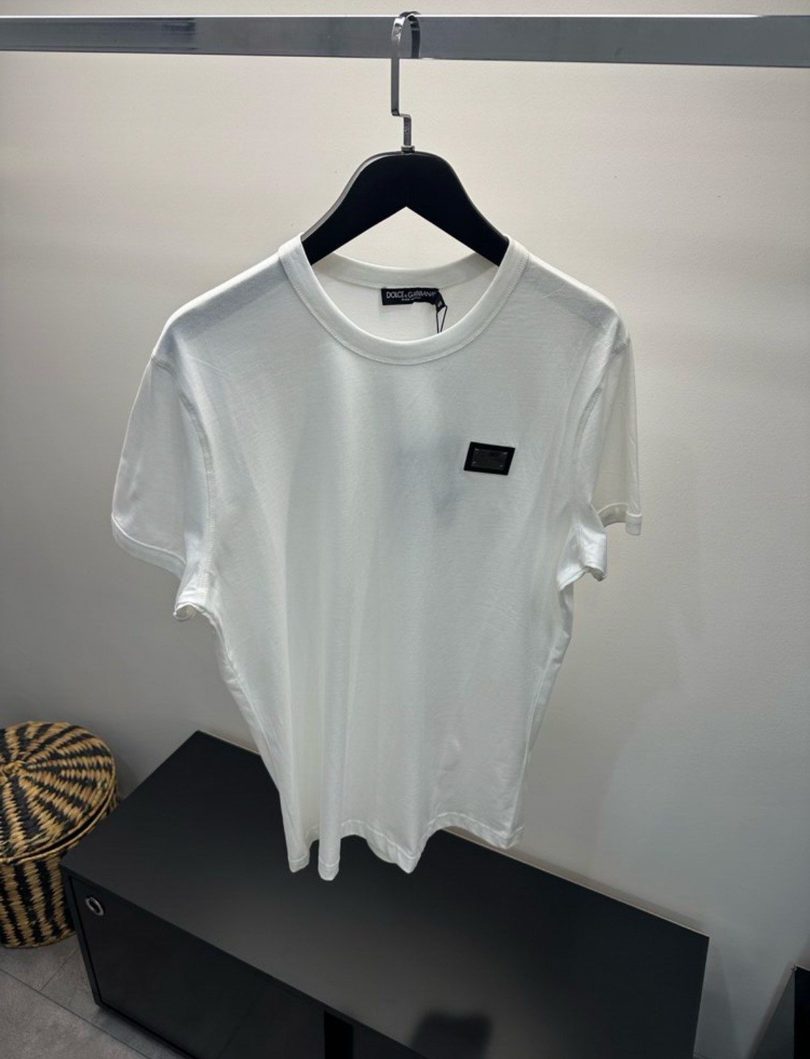 Dolce & Gabbana Beyaz Plaka Tişört