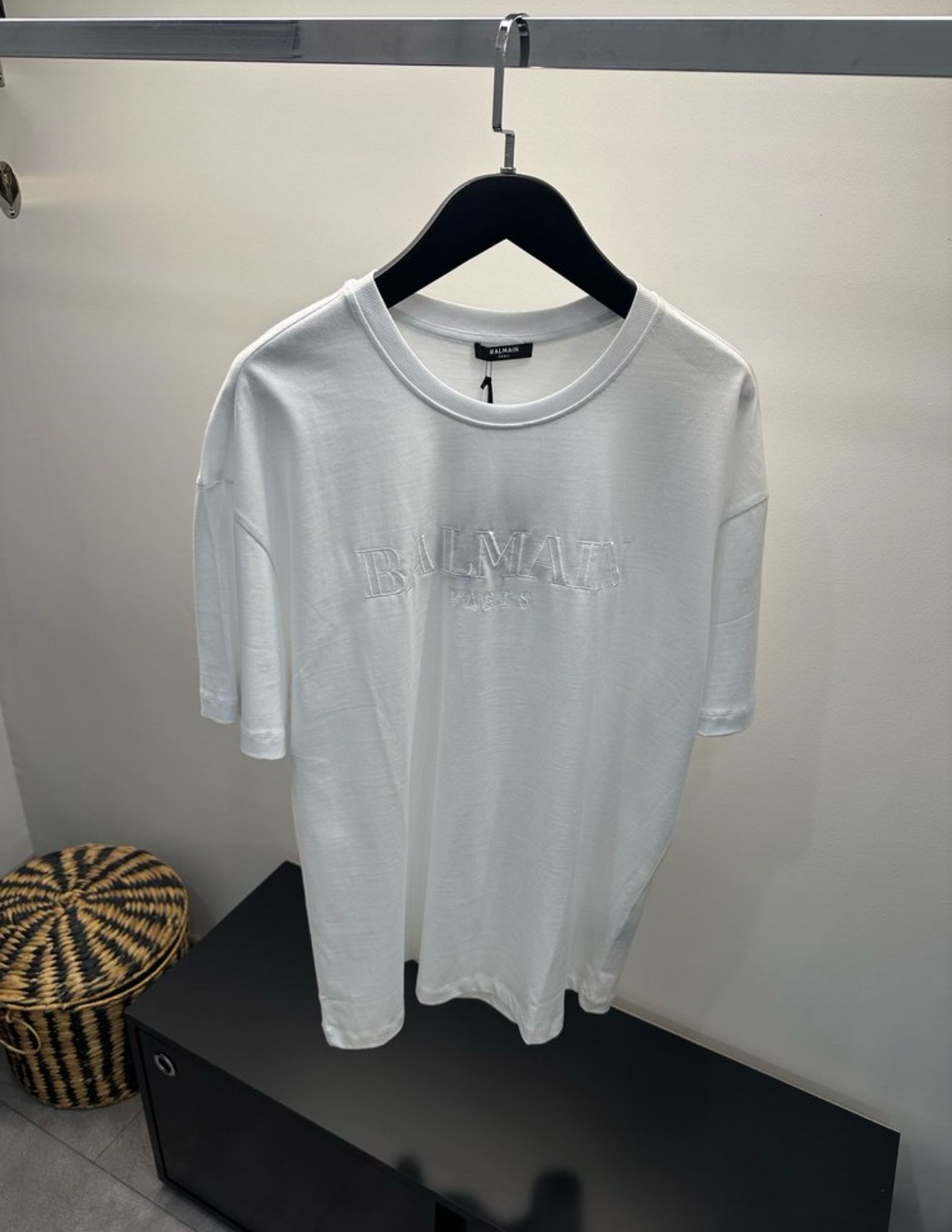 Balmain Paris Nakışlı Yazılı Tişört
