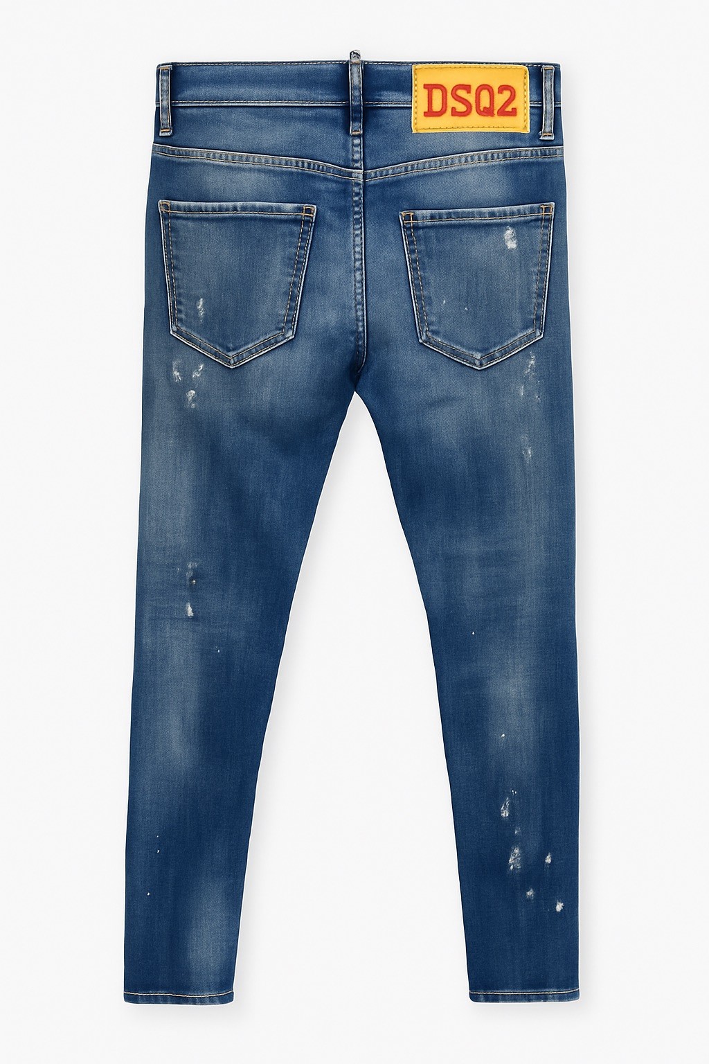 Dsquared2 Slim Mavi Motifli Kot Pantolon