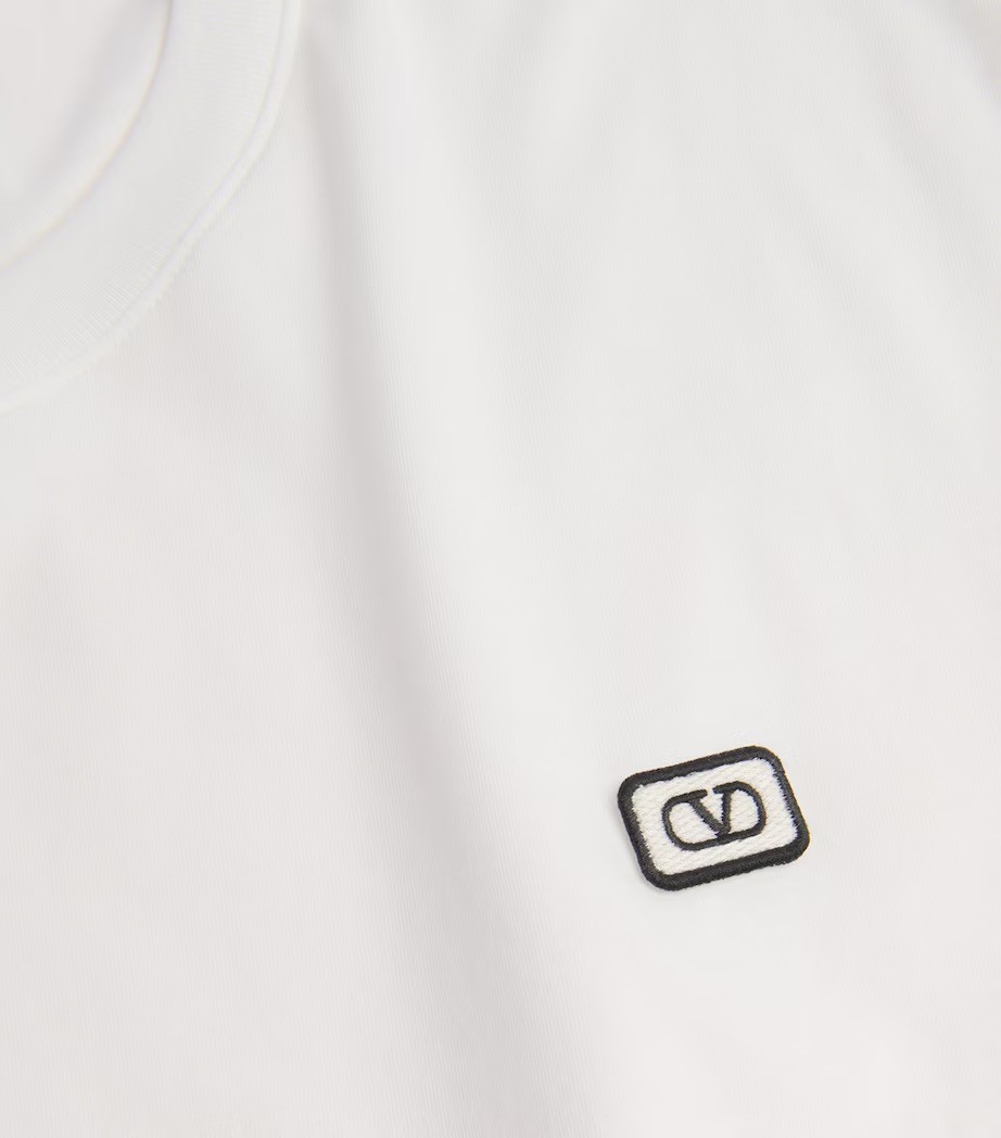 Valentino mini V logo Pamuklu Tişört
