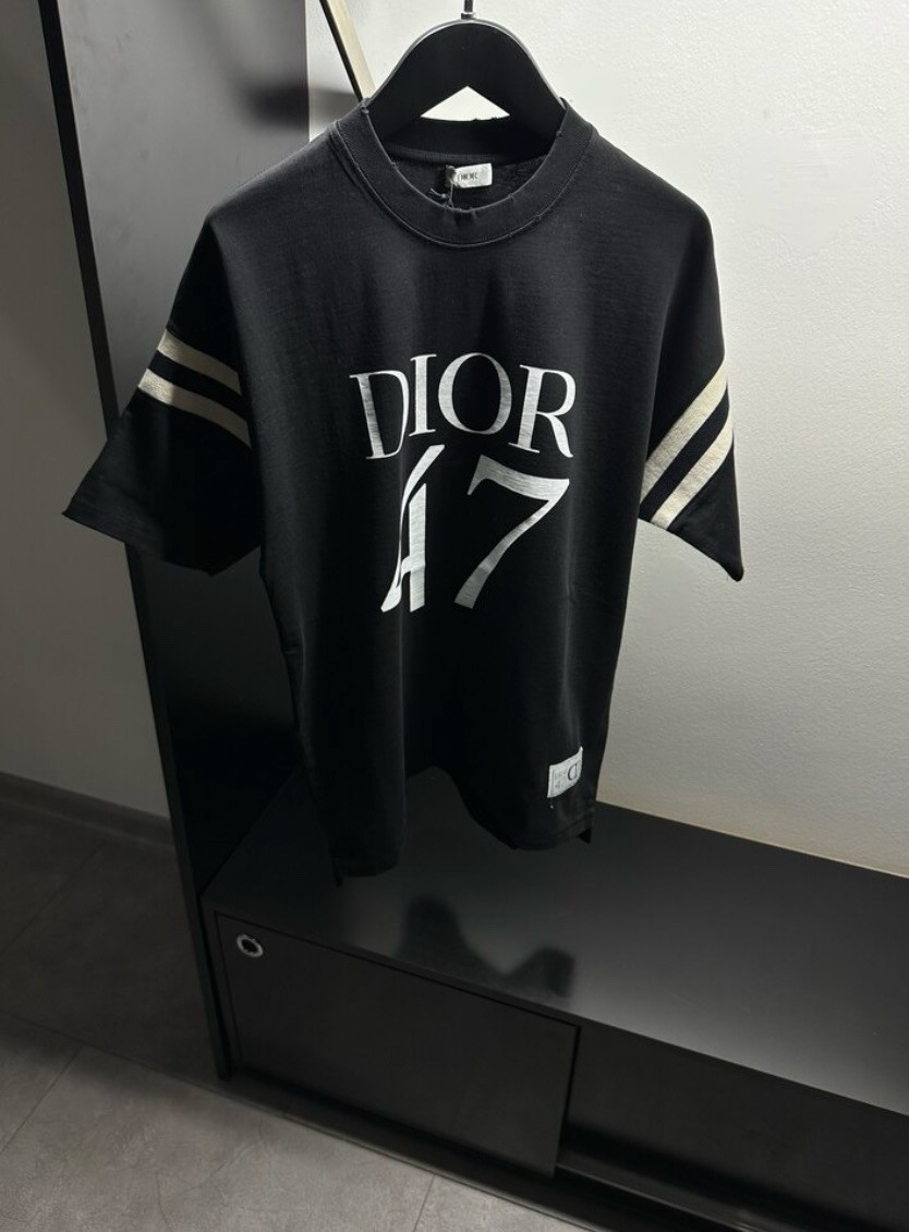 Dior 47 Siyah Baskılı Tişört 
