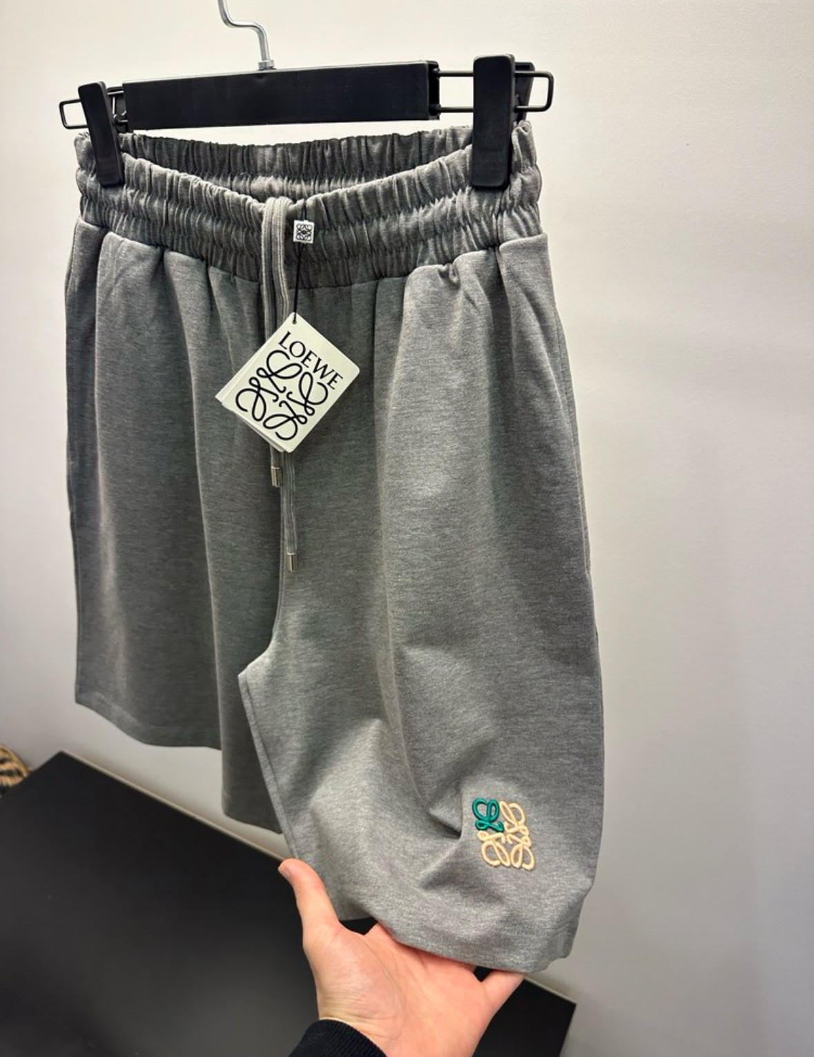 Loewe Gri Eşofman Şort