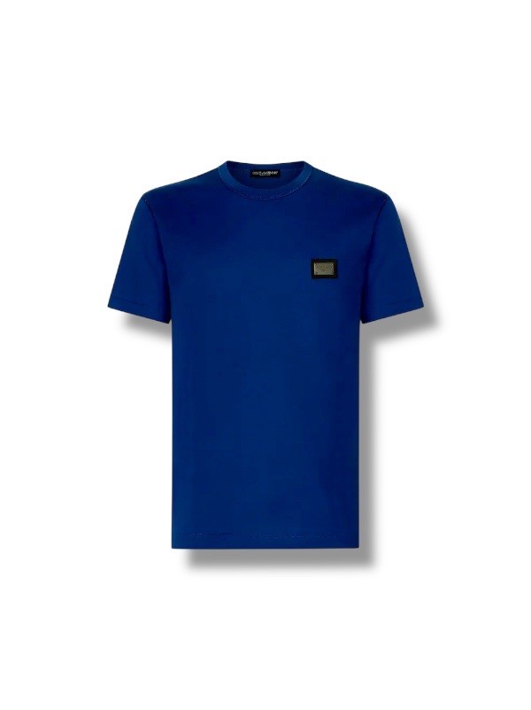 Dolce & Gabbana Plaka Lacivert Tişört