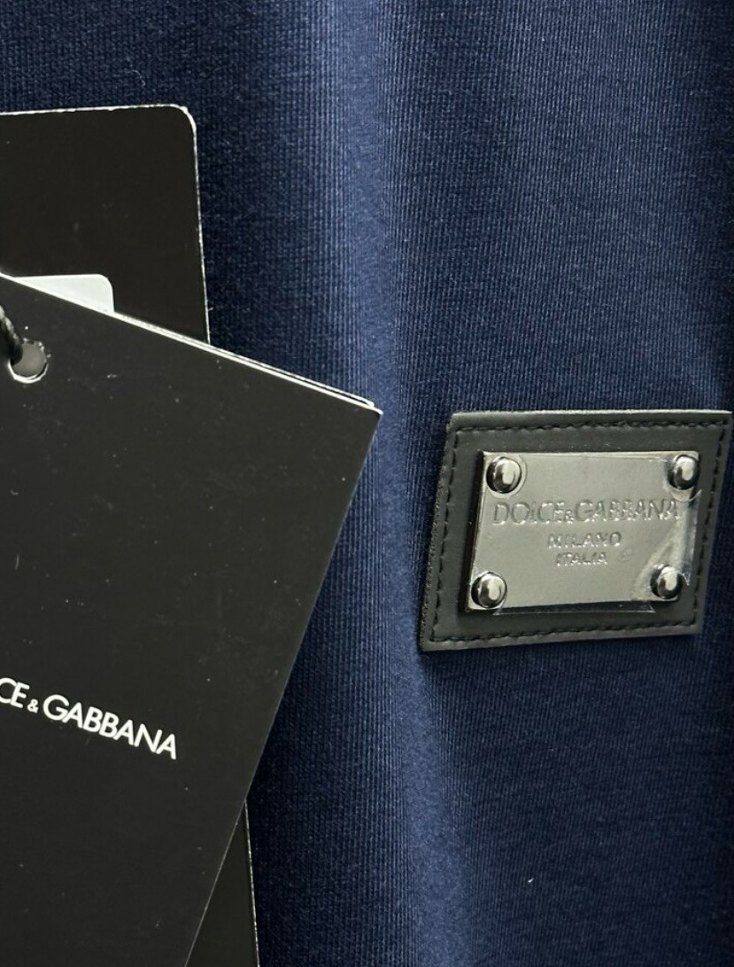 Dolce & Gabbana Plaka Lacivert Tişört