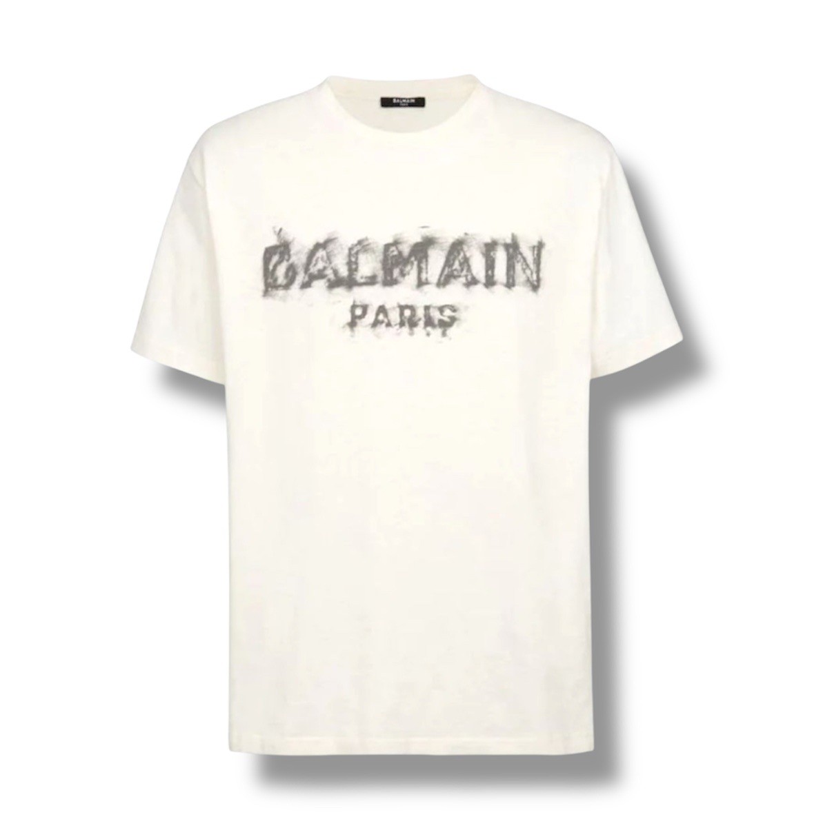 Balmain Paris Beyaz Baskılı Tişört 