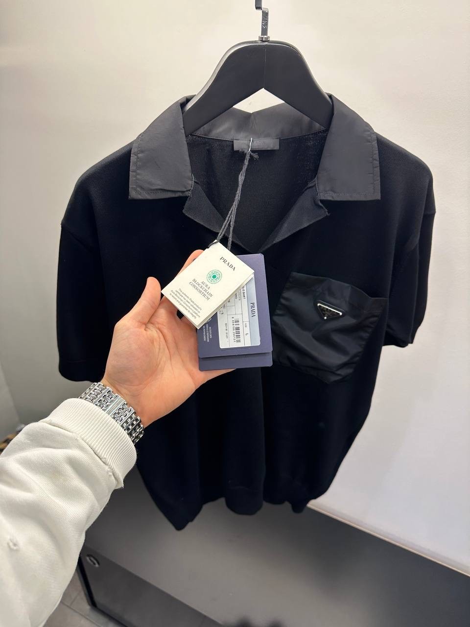 Prada Polo Yaka Triko Kumaş Tişört