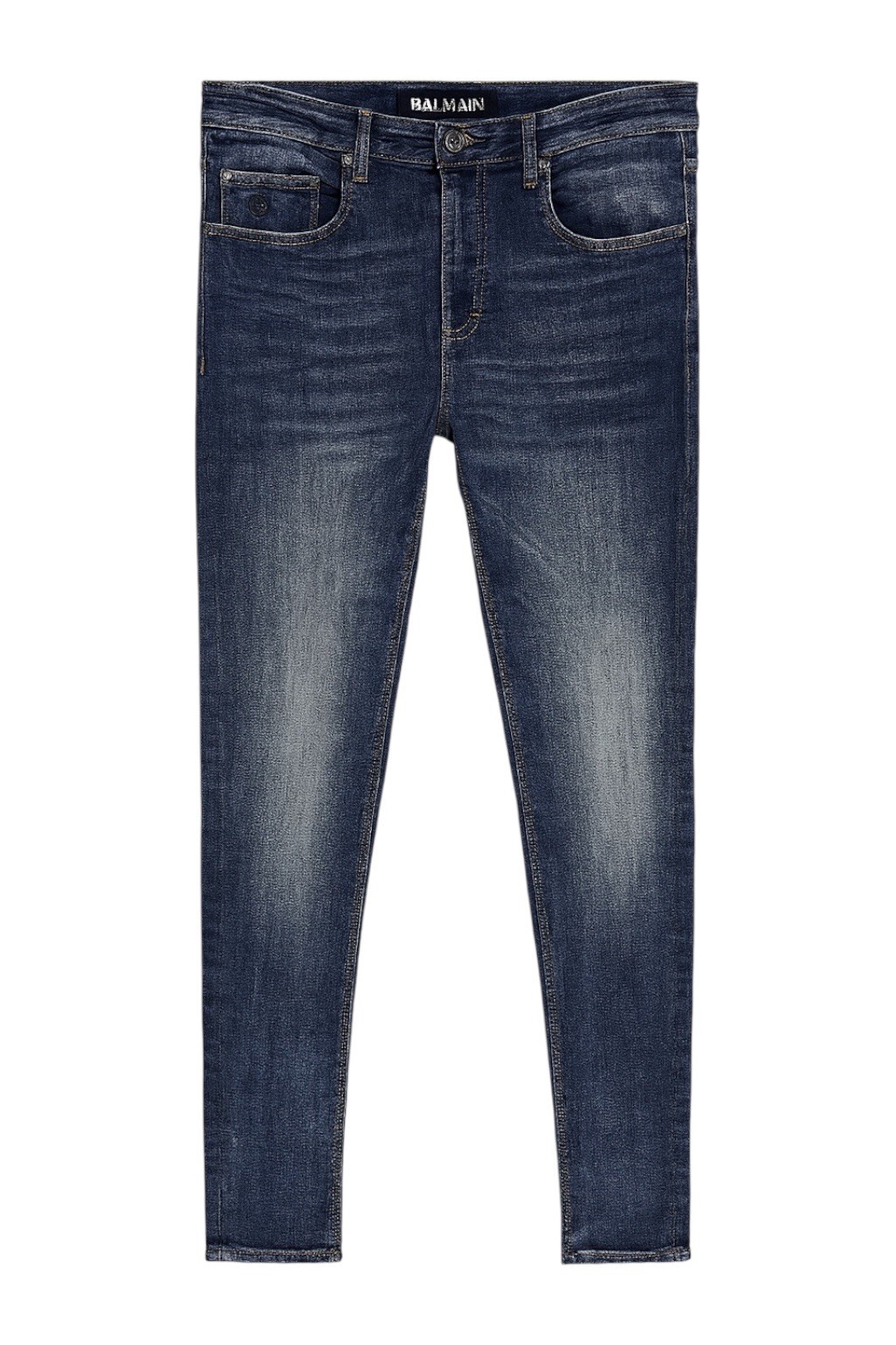 Balmain Paris Mavi Kot Pantolon