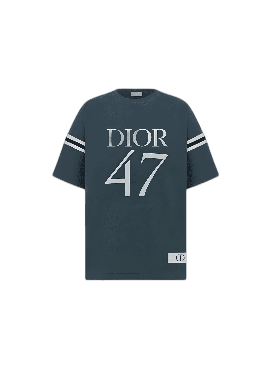 Dior 47 Siyah Yazılı Ön Baskı Tişört 