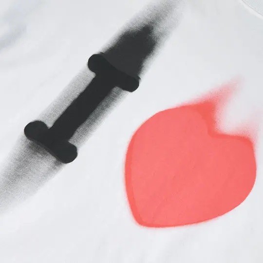 Balenciaga I Love Baskılı Tişört 