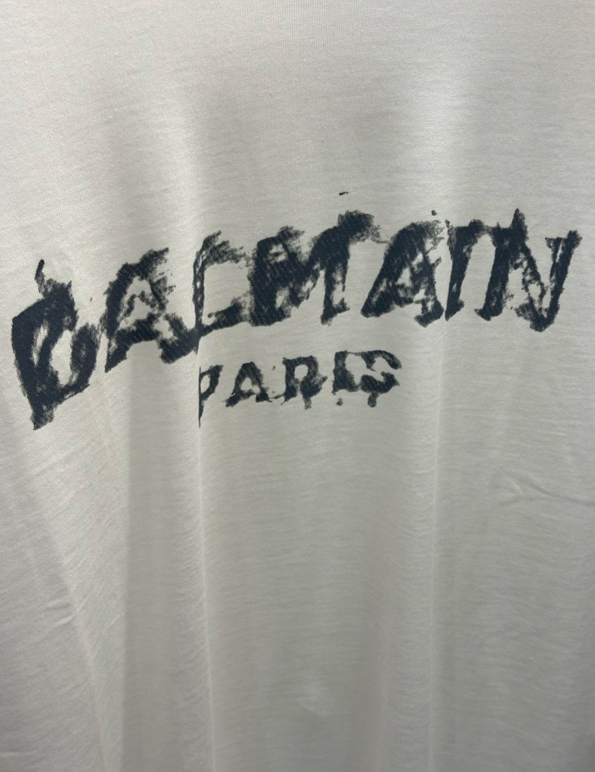 Balmain Paris Beyaz Baskılı Tişört