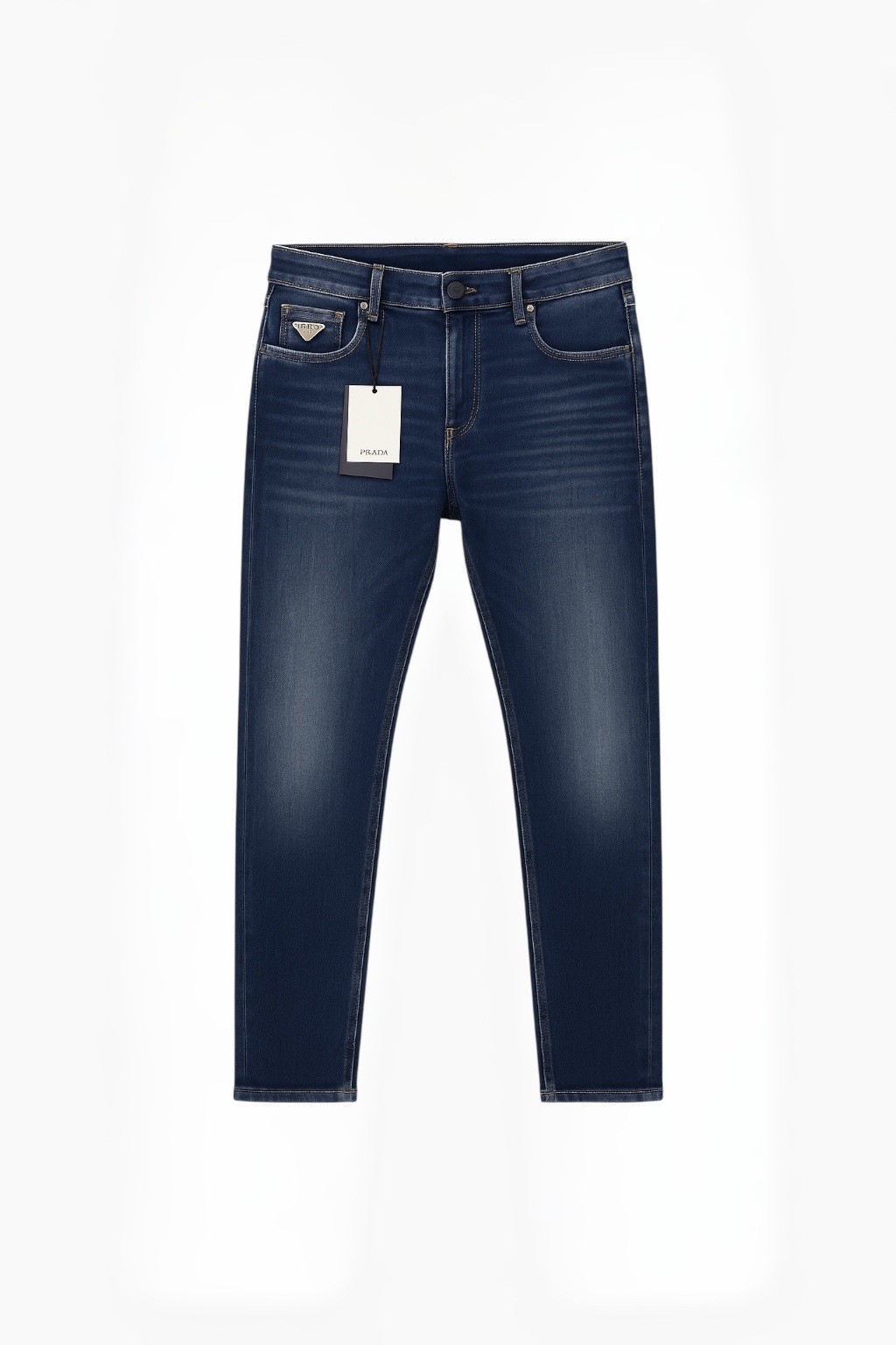 Prada Mavi Yıkamalı Jean Kot Pantolon