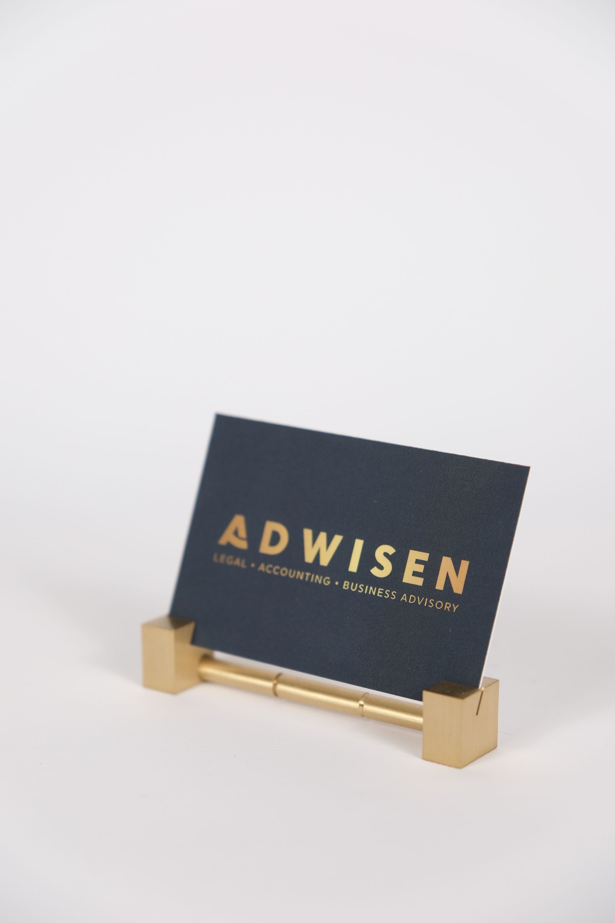 Stylish Brass Business Card Holder for Office Desk (Handcrafted)