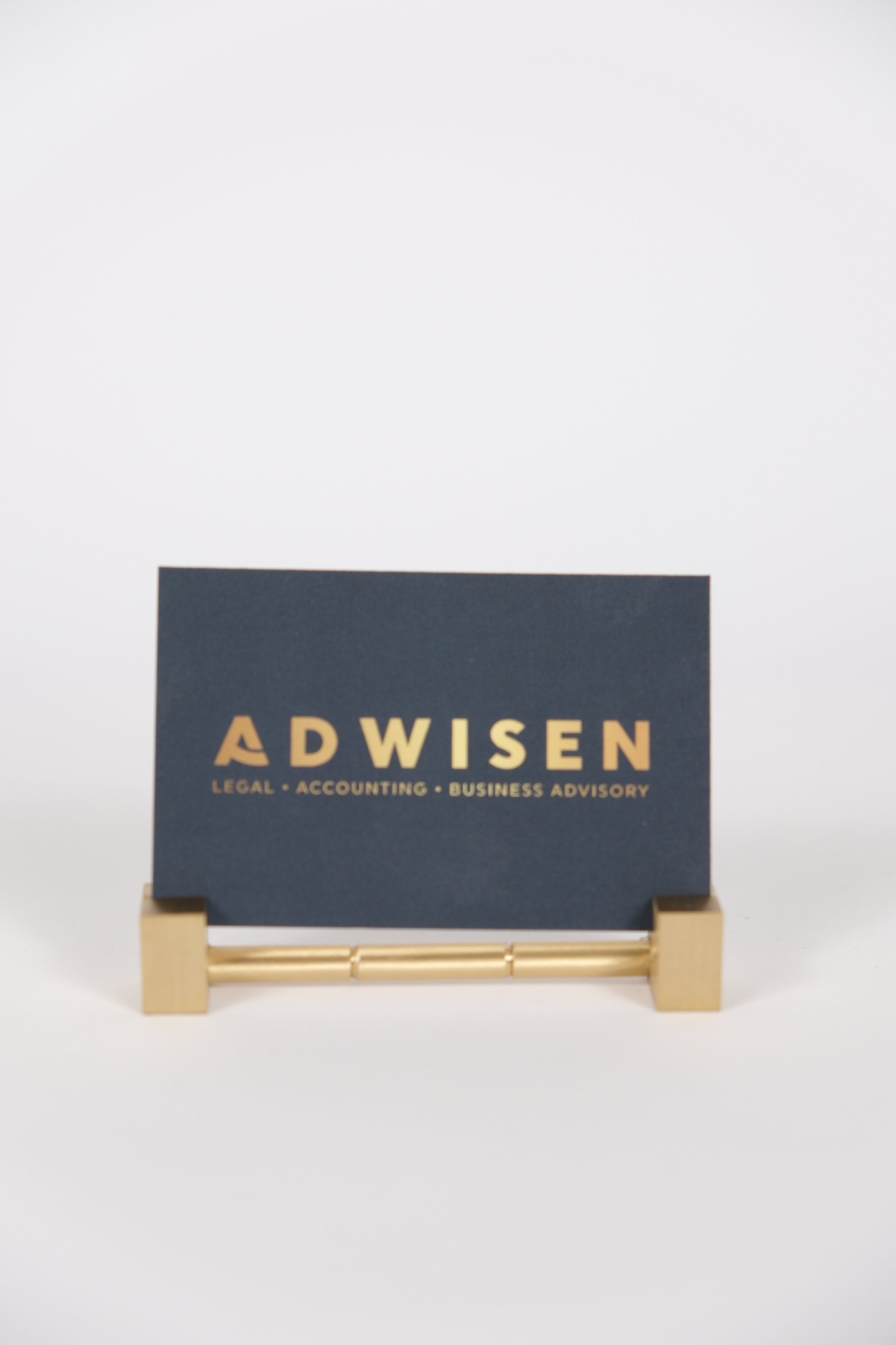 Stylish Brass Business Card Holder for Office Desk (Handcrafted)