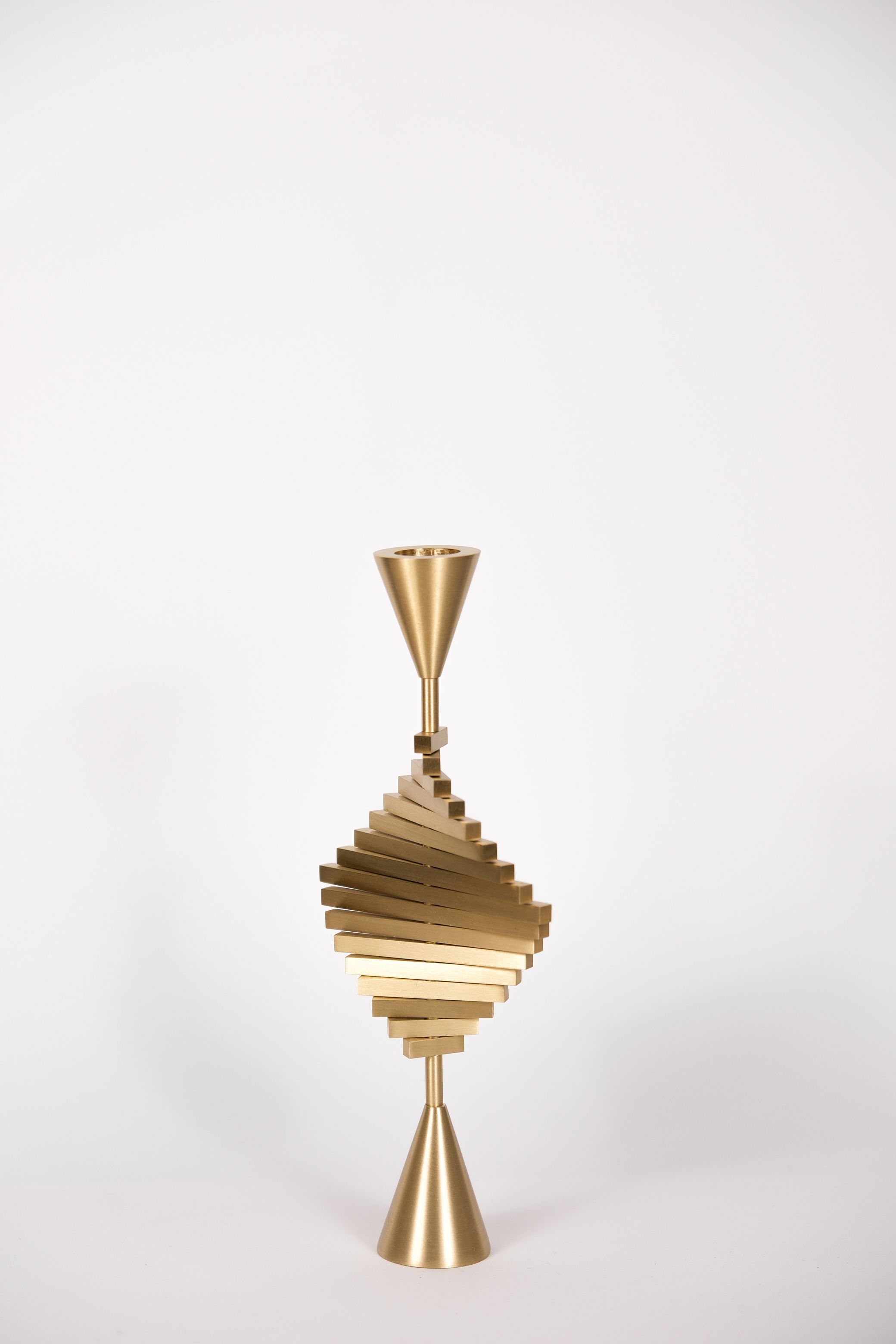 Handmade Triangle Movable Brass Candlestick Candle Holder