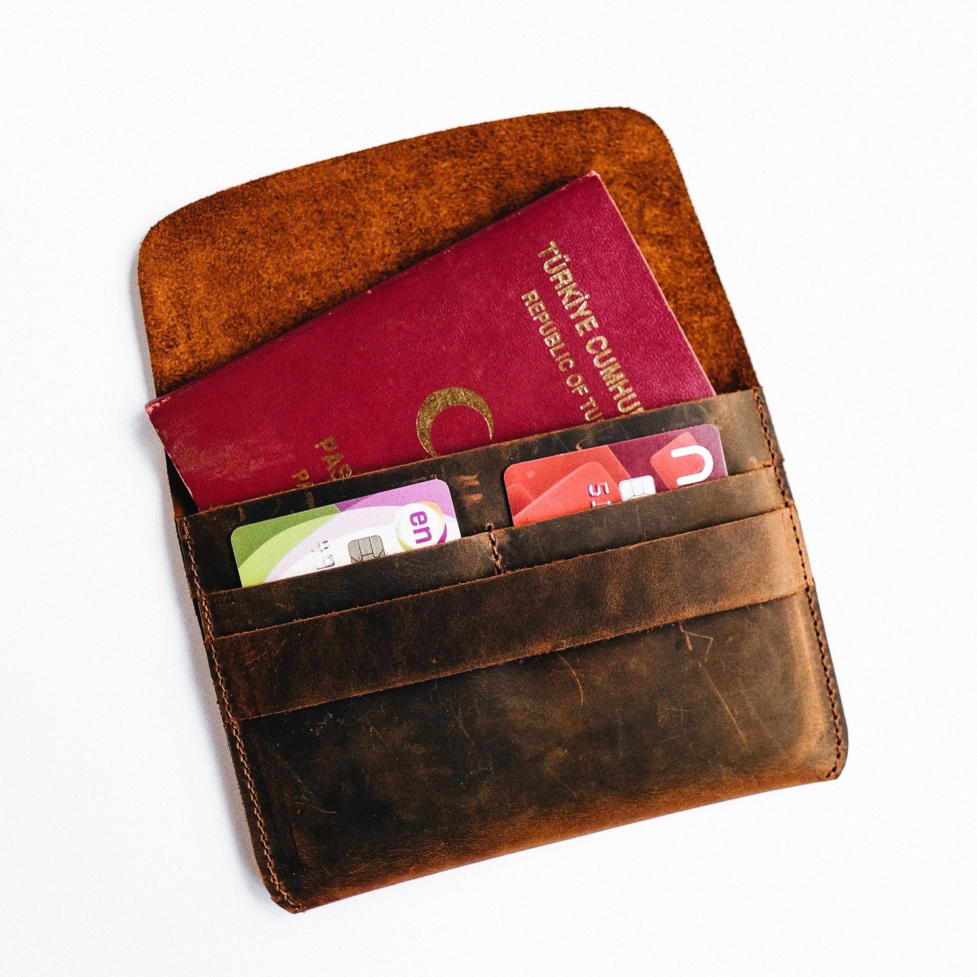 Handmade Genuine Leather Travel Wallet