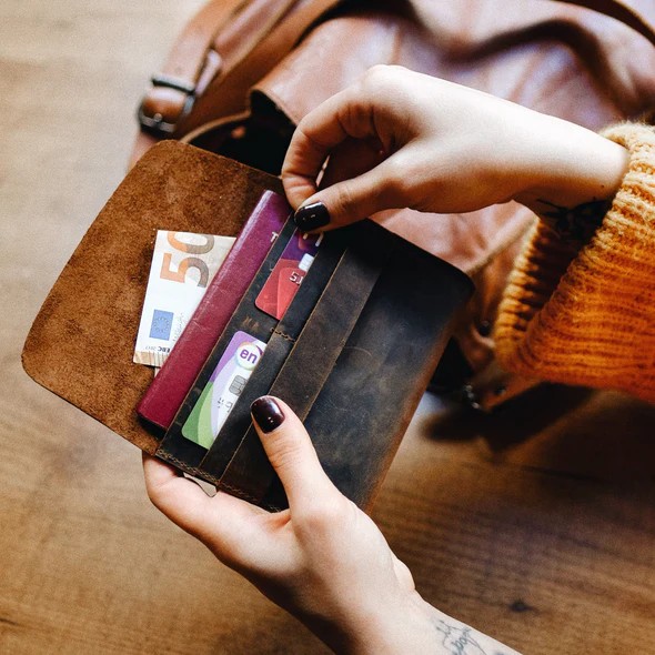 Handmade Genuine Leather Travel Wallet
