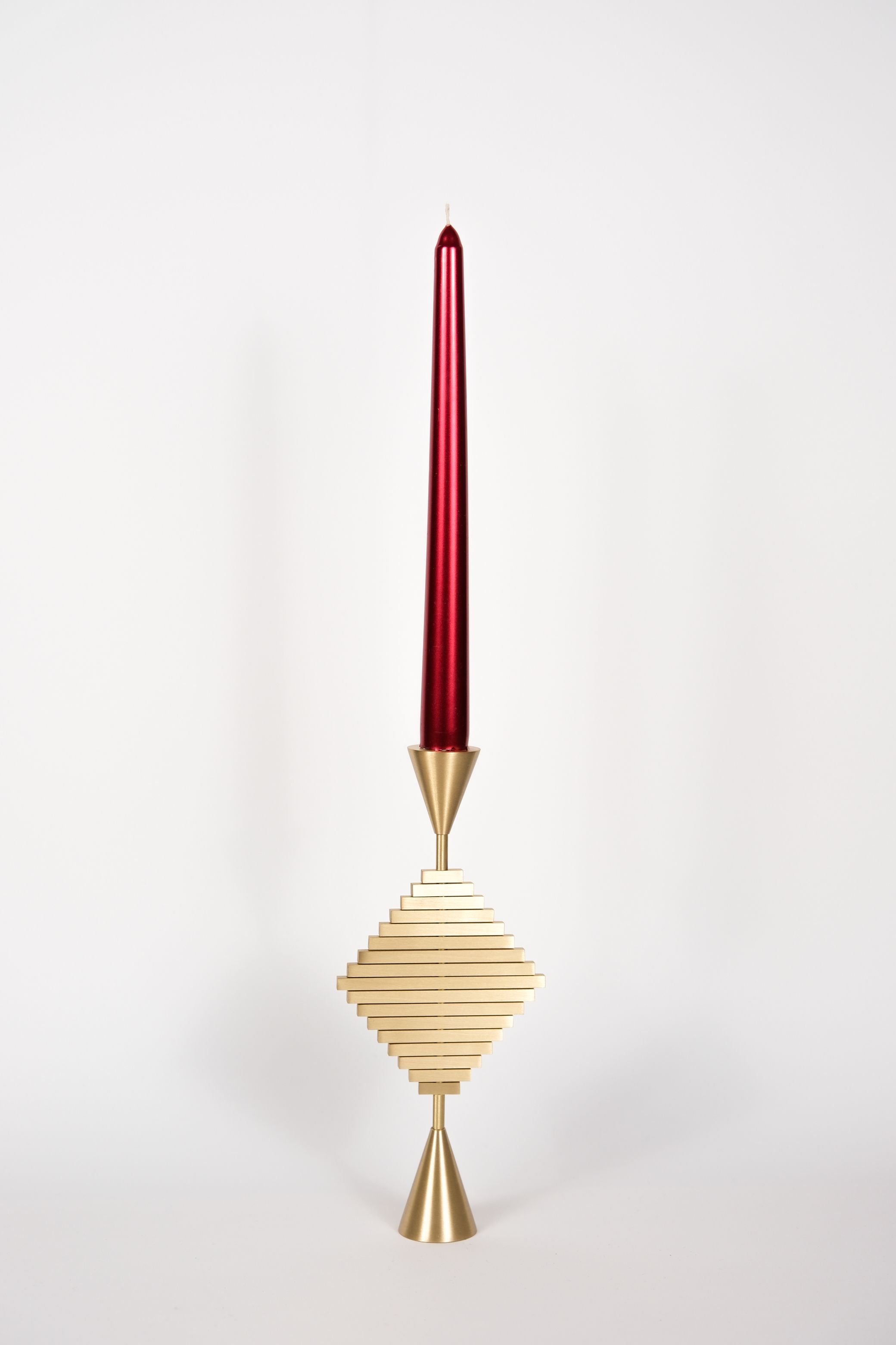 Handmade Triangle Movable Brass Candlestick Candle Holder