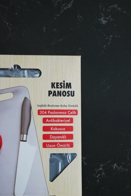  Paslanmaz Çelik Doğrama Tahtası Büyük Boy ve Küçük Boy 2'li Set 